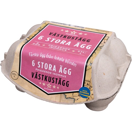 Ägg Västkusten Frigående 6-p Stärnägg