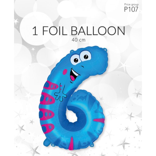 Folieb djur 6 40cm Happy Party