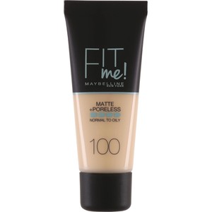 Foundation Fit Me Matte & Poreless Warm Ivory 100 30ml Maybelline