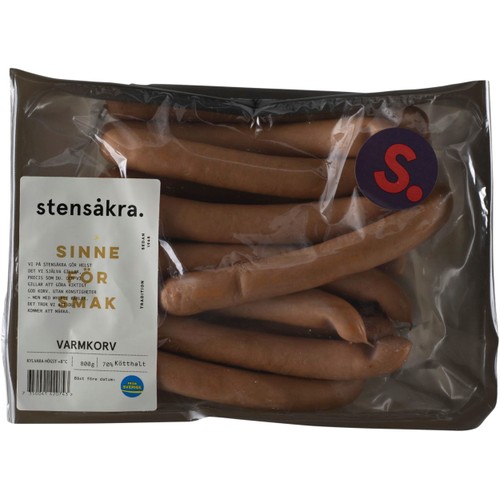 Varmkorv 70% Kötthalt 800g Stensåkra