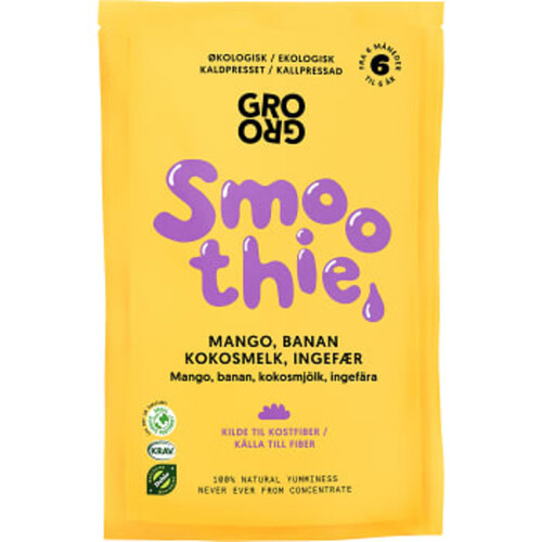 Smoothie Mango Banan 6mån KRAV 100g Grogro