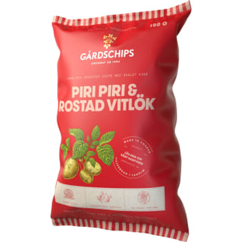 Chips Piri piri Rostad Vitlök 150g Gårdschips