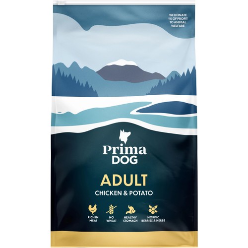 Hundmat Kyckling-Potatis f vuxna hundar 3000 Gram PrimaDog