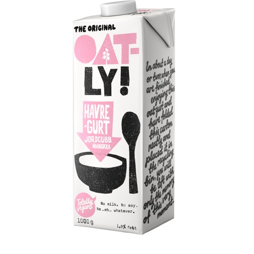 Havregurt Jordgubb 2% 1l Oatly