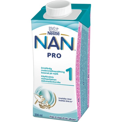 Modersmjölksersättning NAN Pro1 0mån Drickfärdig 200ml Nestle