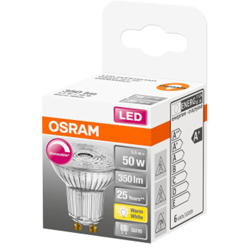 LED Par16 50 36 GU10 Dimbar 1-p Osram