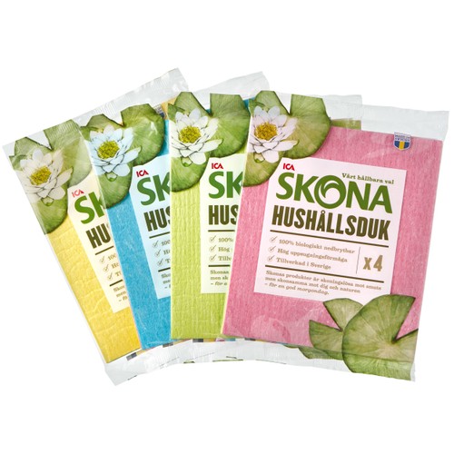 Hushållsduk 4-p ICA Skona