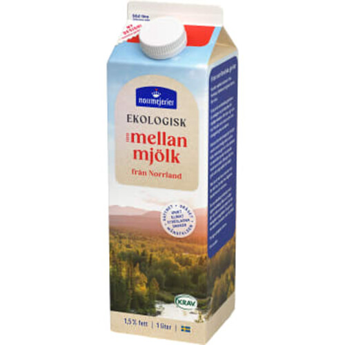 Mellanmjölk Ekologisk 1,5% 1000ml KRAV Norrmejerier