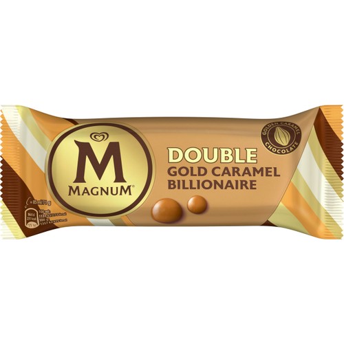Glasspinne Double gold caramel billionaire 1-p Magnum