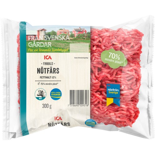 Nötfärs Färsk 12% 300g ICA