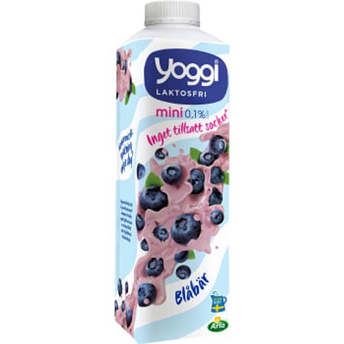 Yoghurt Mini Blåbär Laktosfri 1l Yoggi