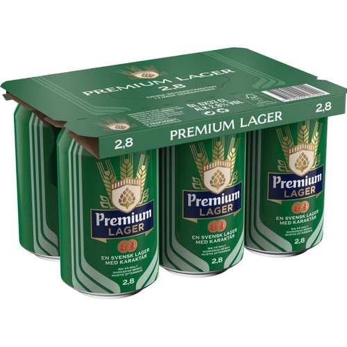 Öl ljus lager  2.8% 33cl 6-pack 2.8%  Spendrups