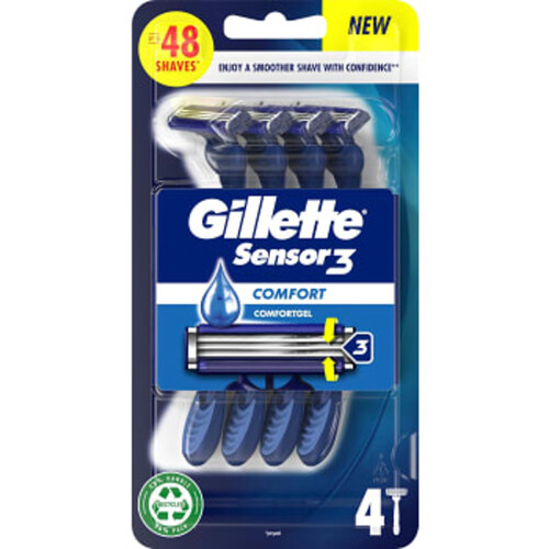 Rakblad Sensor3 Comfort 4-p Gilette