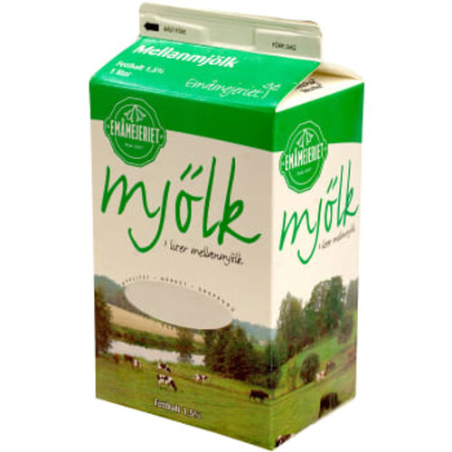 Mellanmjölk 1,5% 1l Emåmejeriet