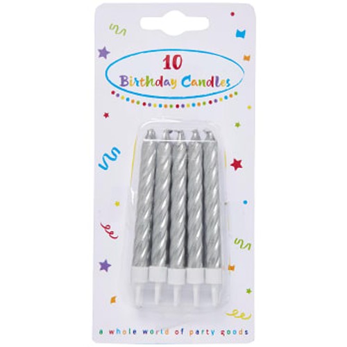 Tårtljus Silver 10-p