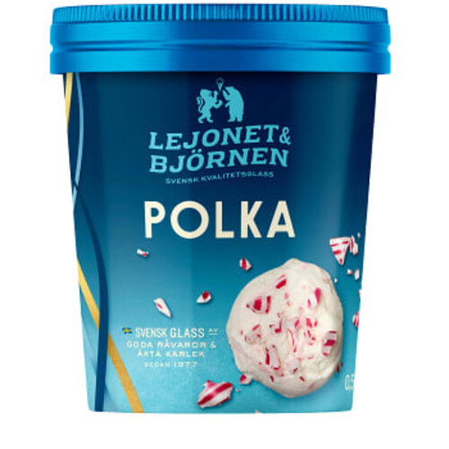 Glass Polka 0,5l Lejonet & Björnen
