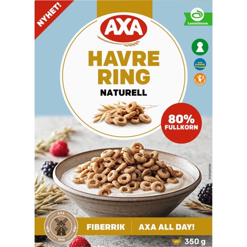 Havrering naturell 350g AXA