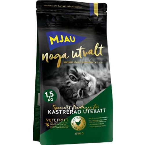 Kattmat Torrfoder Noga Utvalt Kastrerad utekatt 1,5kg Mjau