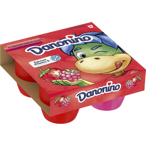 Fruktkvarg XXL Jordgubb Hallon 4-p 380g Danonino