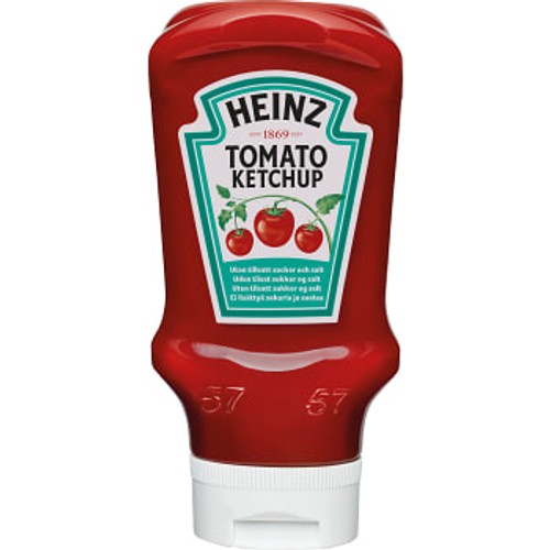 Ketchup utan tillsatt socker & salt 400ml Heinz