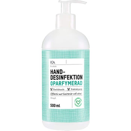 Handdesinfektion Oparfymerad 500ml ICA Hjärtat