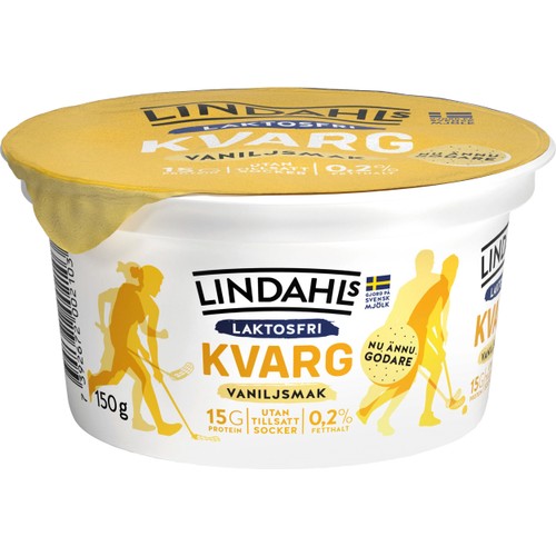 Kvarg Vaniljsmak 0,2% Laktosfri 150g Lindahls
