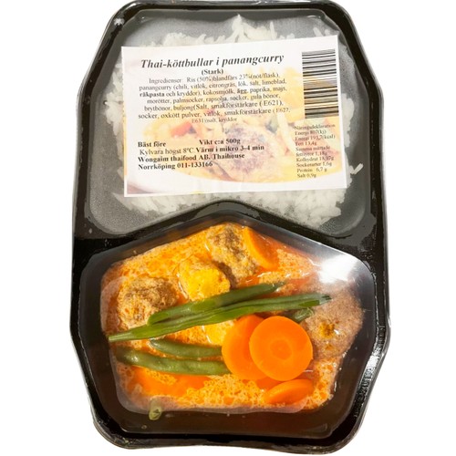 Thaiköttbullar I Panangcurry Och Kokosmjölk 500g Thaihouse