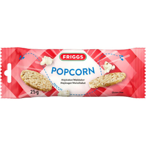 Majskakor Popcorn Snackpack Glutenfri 25g Friggs