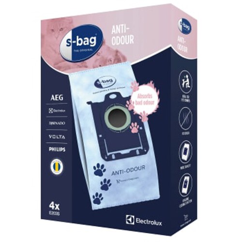 Dammsugarpåse E203S s-bag® Anti-Odour 4p Electrolux