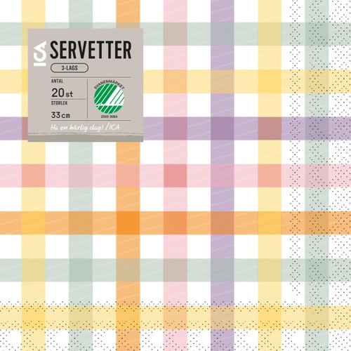 Servett 33cm Ruta 20-p ICA