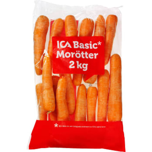 Morötter 2kg Klass 1 ICA Basic