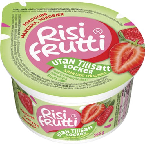 Mellanmål Jordgubb Utan tillsatt socker är 165g RisiFrutti