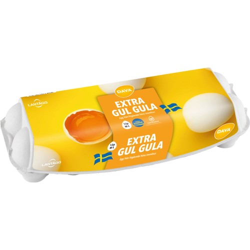 Ägg Extra Gul Gula M/L 12-p Lantägg