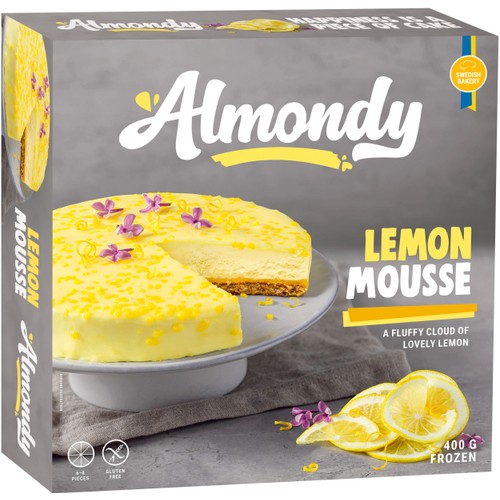 Moussetårta lemon Glutenfri Fryst 400g Almondy