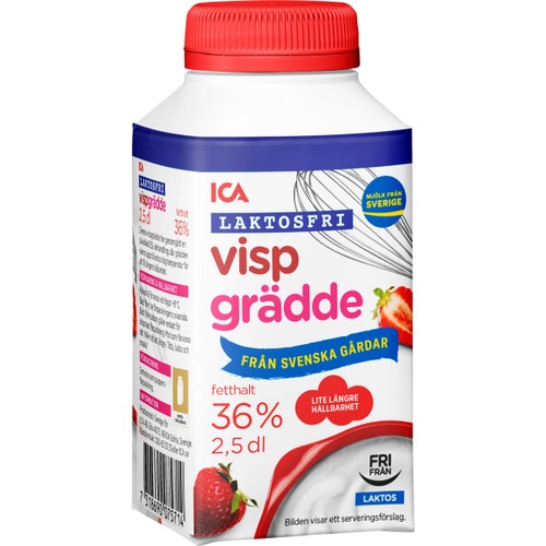 Vispgrädde Laktosfri 36% 2,5dl ICA