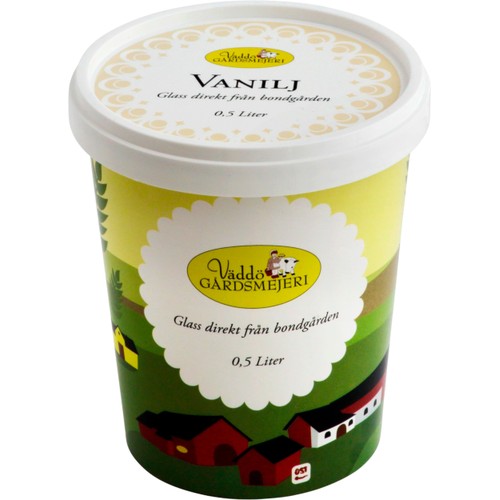 Vaniljglass 500ml Väddö Gårdsmejeri