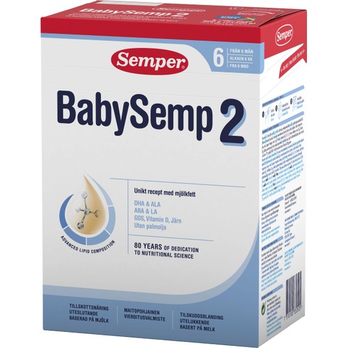 Tillskottsnäring BabySemp 2 Från 6m 800g Semper