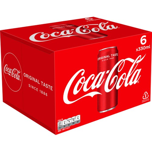 Läsk 33cl 6-p Coca-Cola