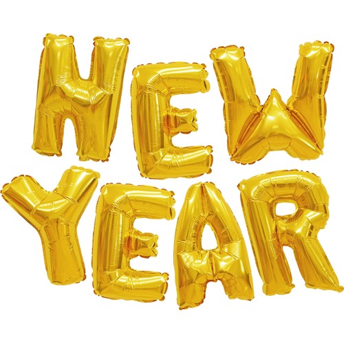 Folieballong New Year 1p Happy Party