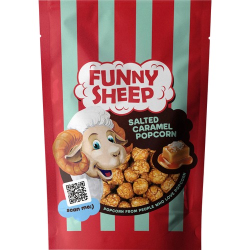 Funny Sheep Caramel Sea Salt Popcorn 90g Smart Snack