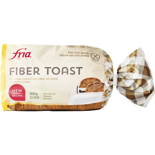 Fibertoast Formbröd Glutenfri Laktosfri Fryst 500g Fria