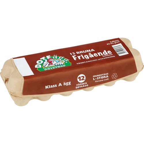 Ägg 12-pack Stora Bruna 756g Doteägg