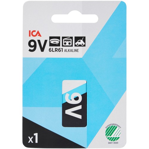 Batteri 9V/ 6LR61 1-p ICA