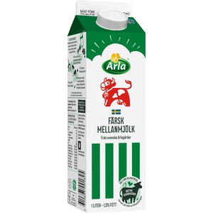 Färsk mellanmjölk 1,5% 1l Arla Ko