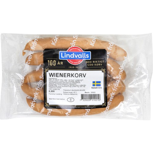 Wienerkorv 300g Lindvalls chark