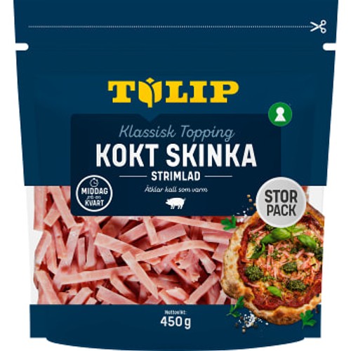 Skinka Kokt Strimlad 450g Tulip