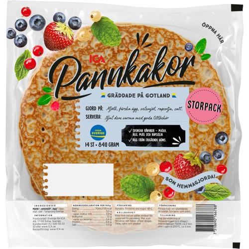 Pannkakor 14st Storpack 840g ICA