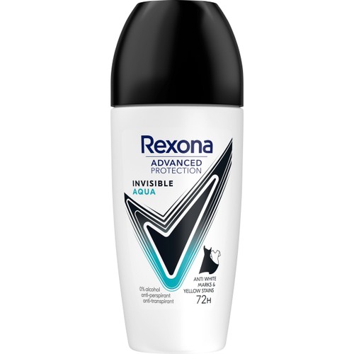 Deodorant 72h Advanced Protection Invisible Aqua Roll On 50ml Rexona