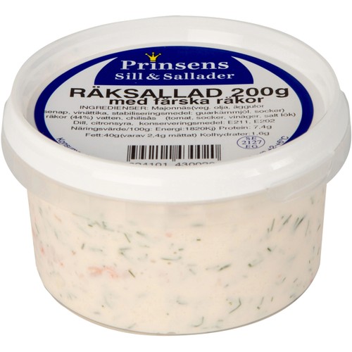 Räksallad med färska räkor 200g Prinsens