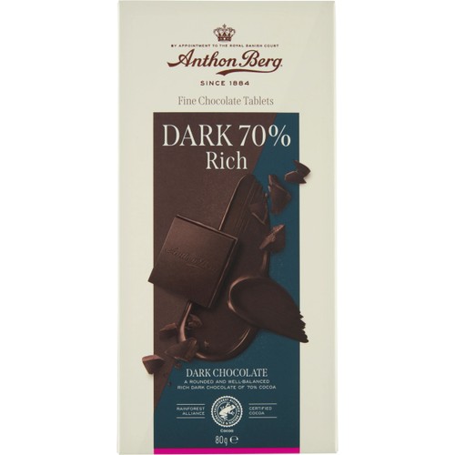Chokladkaka Dark 70% Rich 80g Anthon Berg